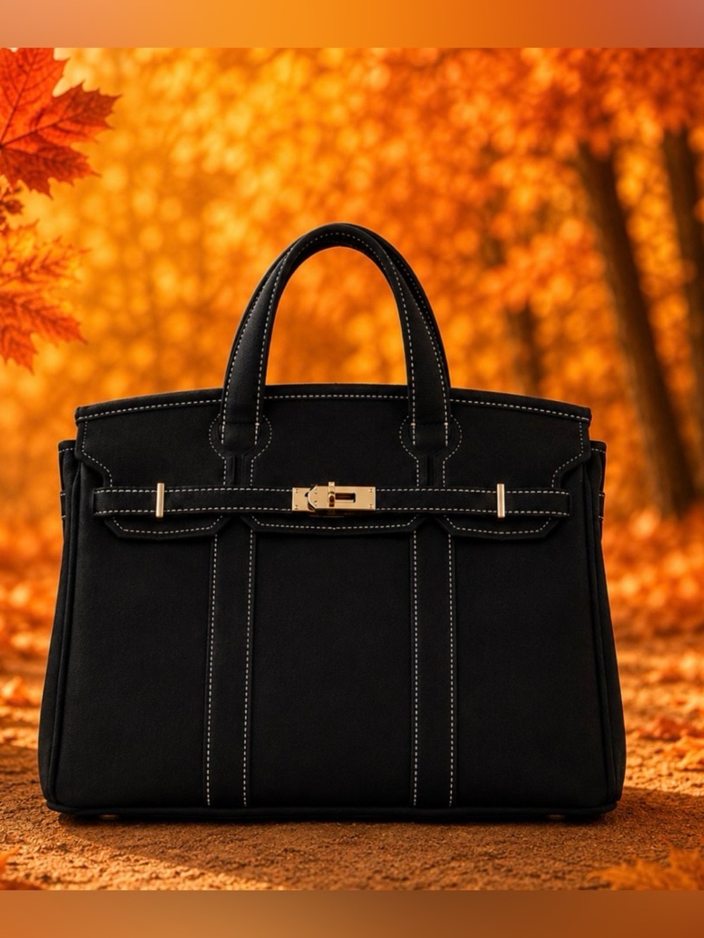 Boatkin Black Canvas bag~ Solid Color Everyday Carryall